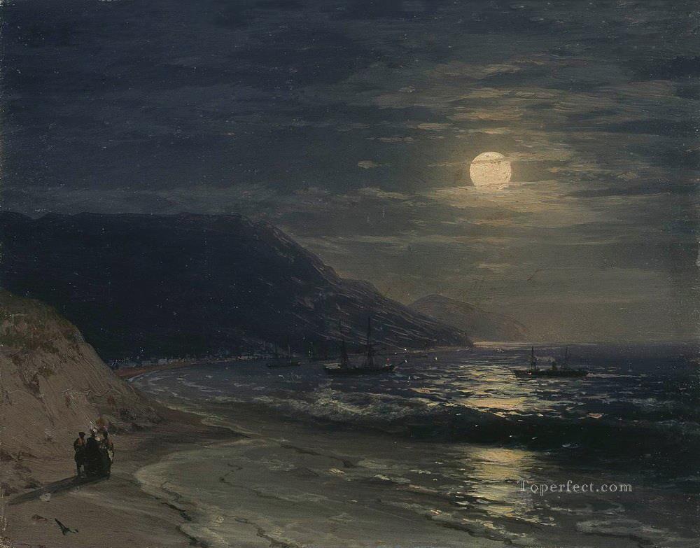 yalta the mountains at night Romantic Ivan Aivazovsky Russian Oil Paintings